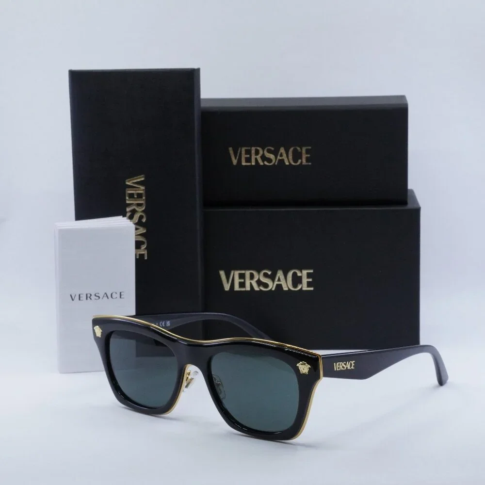 Final Price! Versace VE2272 GB1/87 Black Grey Sunglasses - Picture 1 of 9